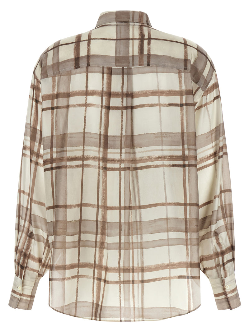 Brunello Cucinelli Beige Silk Blouse