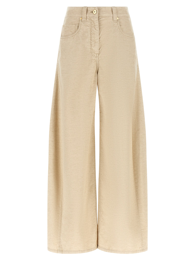 Brunello Cucinelli Beige Cotton Casual Pants