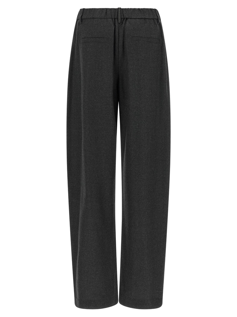 Brunello Cucinelli Gray Virgin Wool Casual Pants