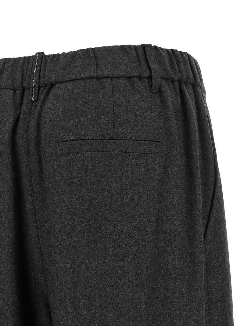 Brunello Cucinelli Gray Virgin Wool Casual Pants