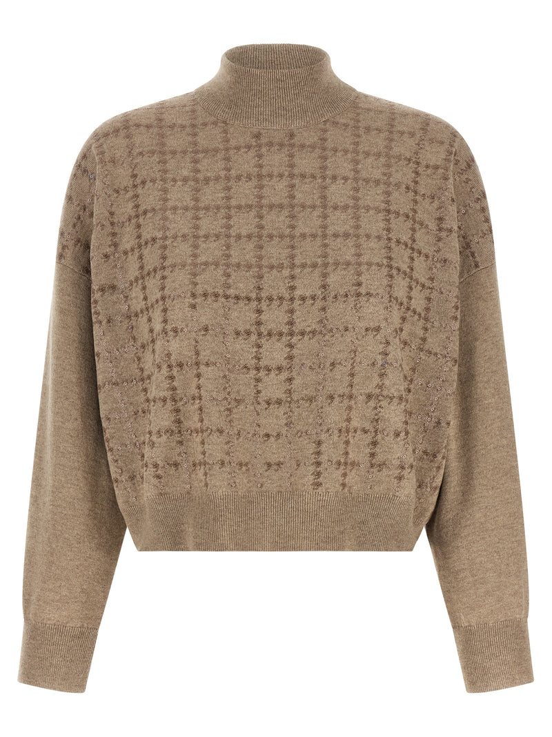 Brunello Cucinelli Beige Cashmere Cardigan