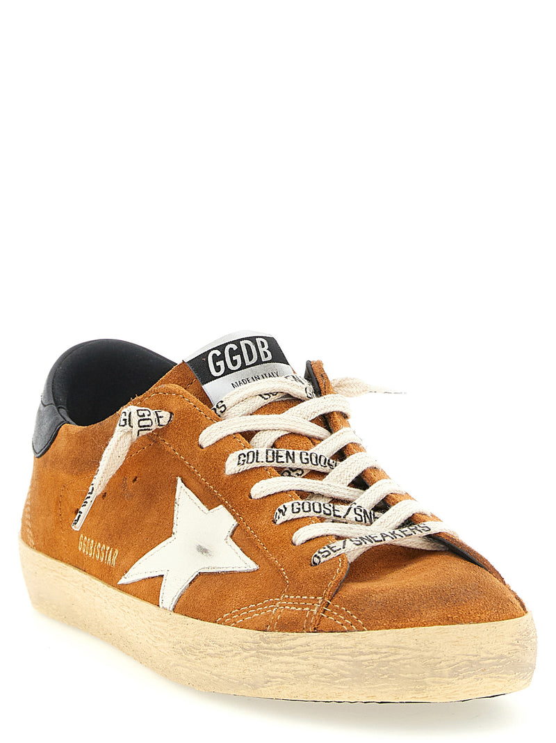 Golden Goose Orange Cowhide Low Top Sneakers