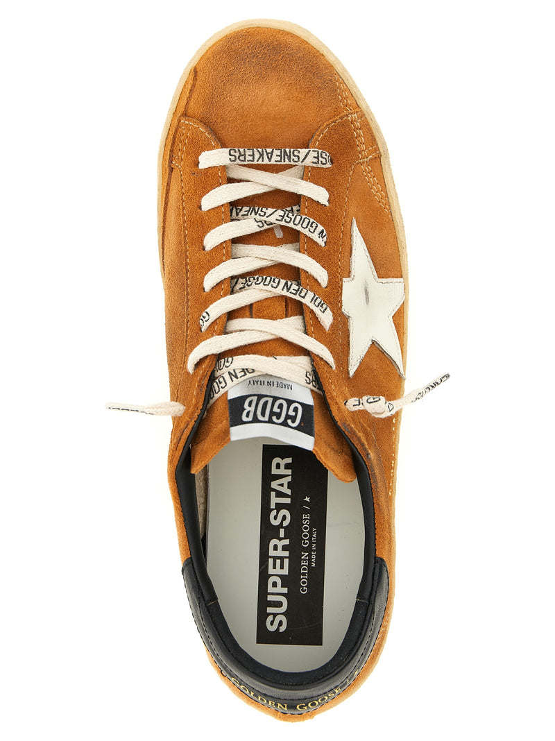 Golden Goose Orange Cowhide Low Top Sneakers