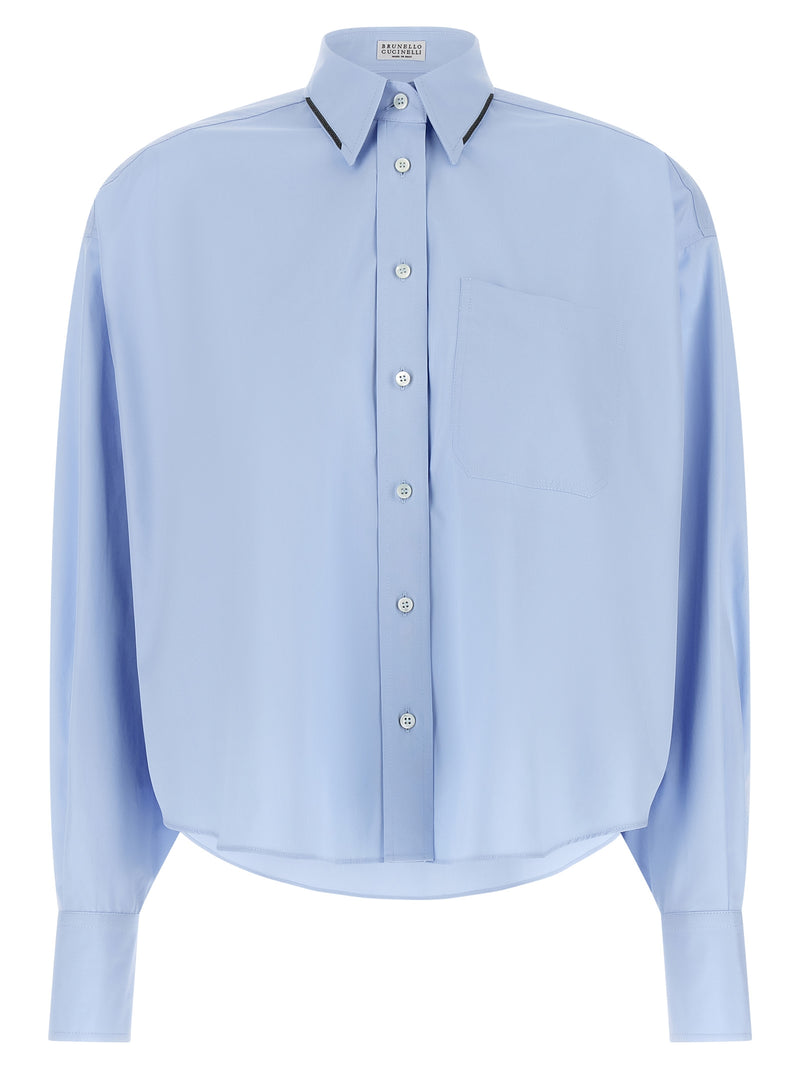 Brunello Cucinelli Blue Cotton Blouse