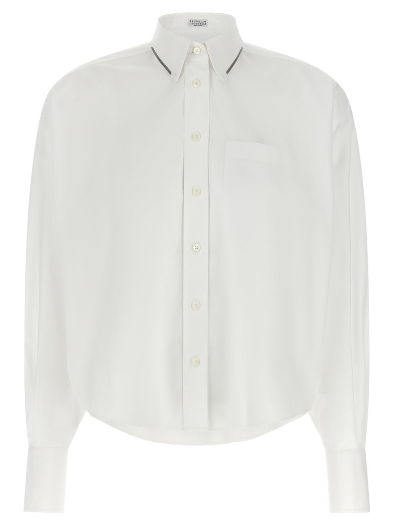 Brunello Cucinelli White Cotton Blouse