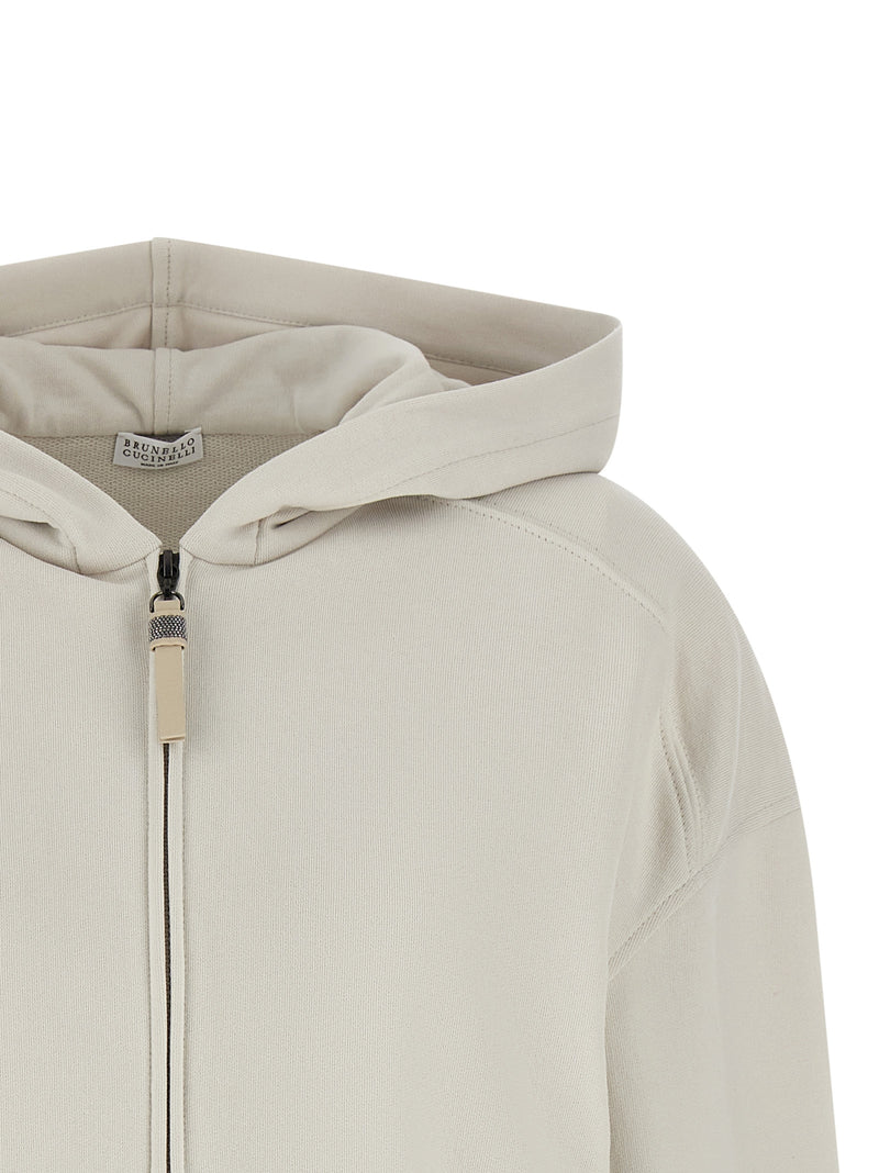 Brunello Cucinelli Beige Cotton Sweatshirt
