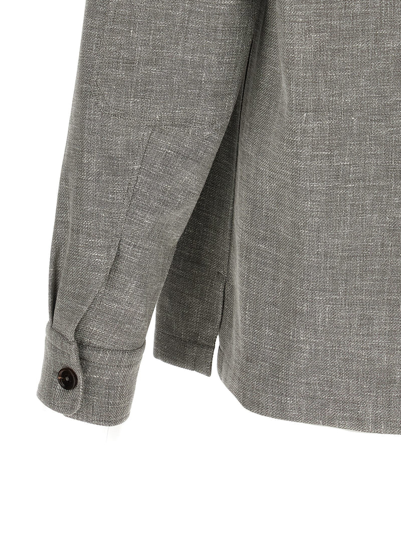 ZEGNA Beige Linen Blouse