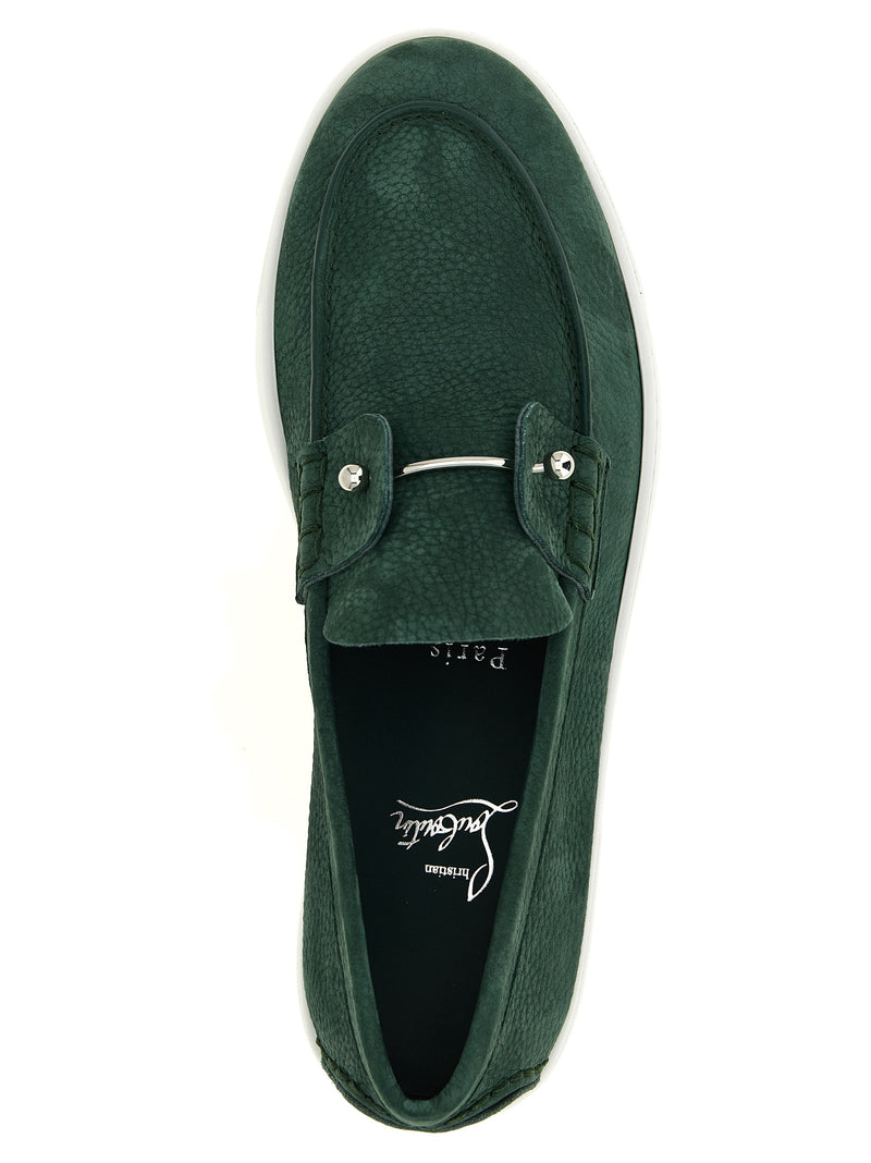 Christian Louboutin Bicolor Calfskin Slip-On Loafers
