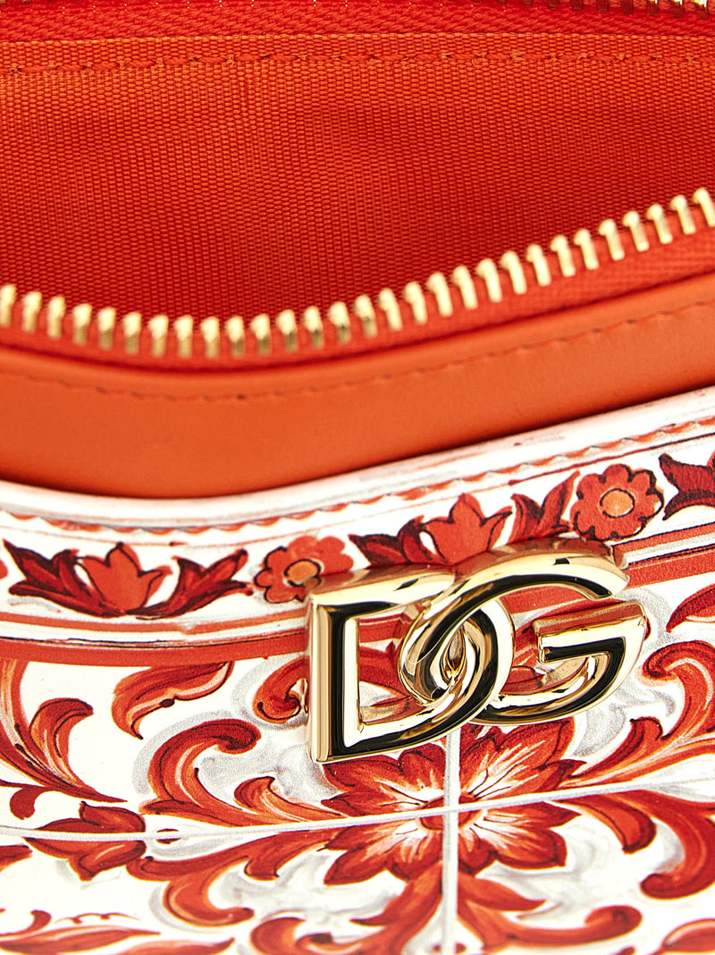 Dolce & Gabbana Orange Calfskin Cardholder
