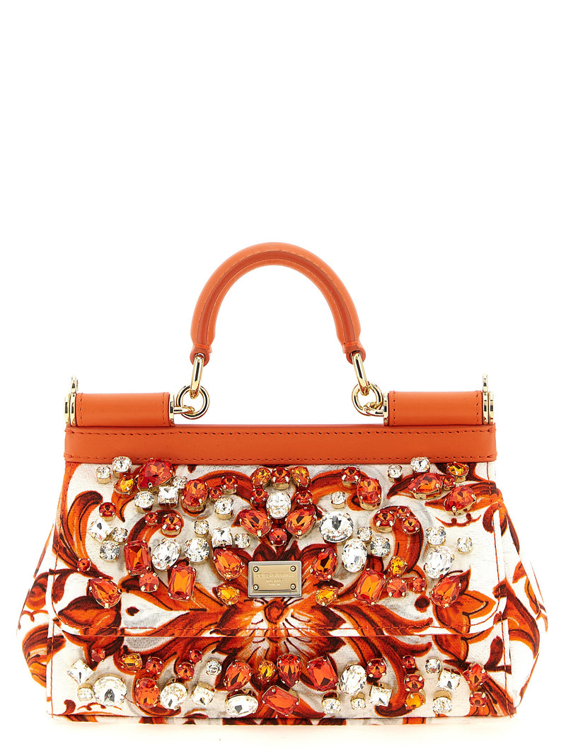 Dolce & Gabbana Orange Cotton Handbag