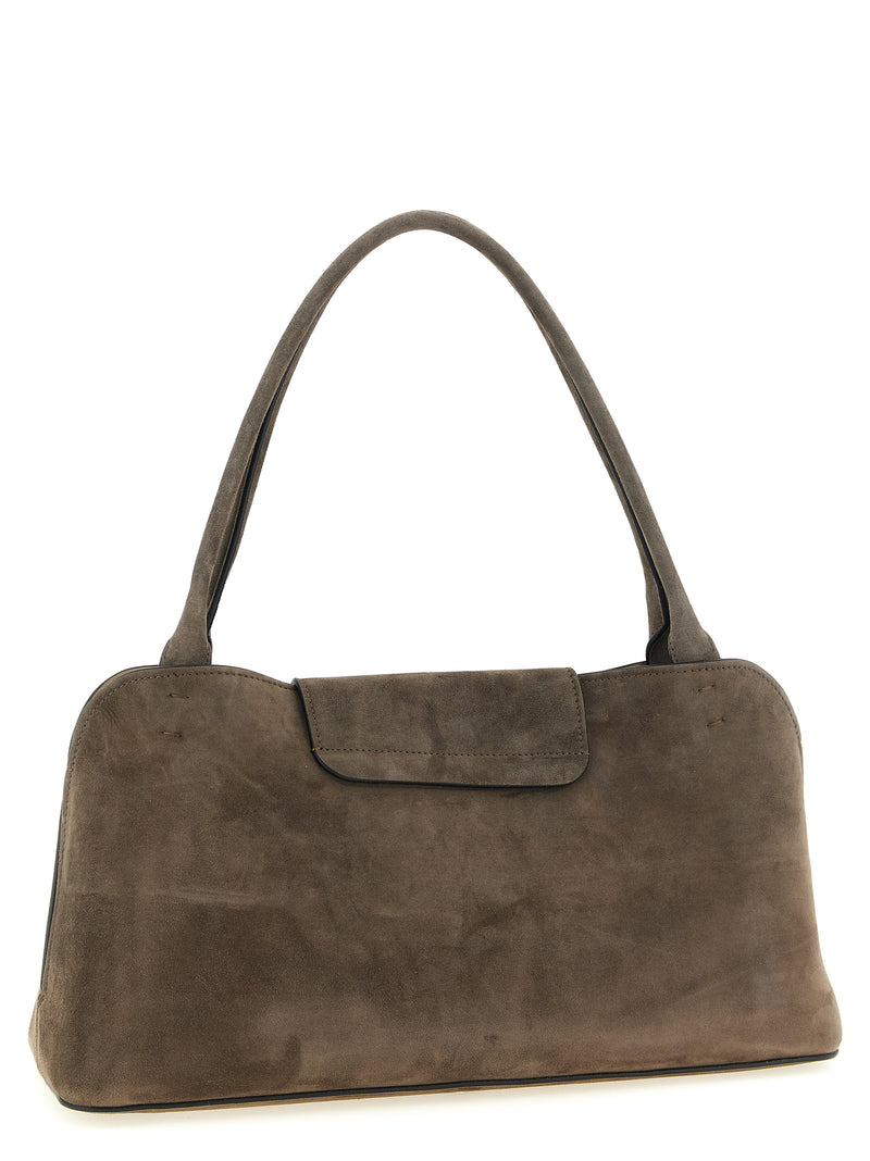 Versace Brown Calfskin Shoulder Bag