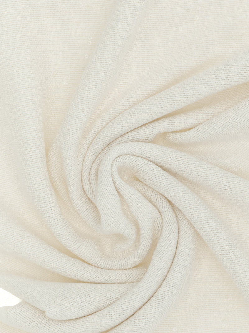 Brunello Cucinelli White Cashmere Scarf