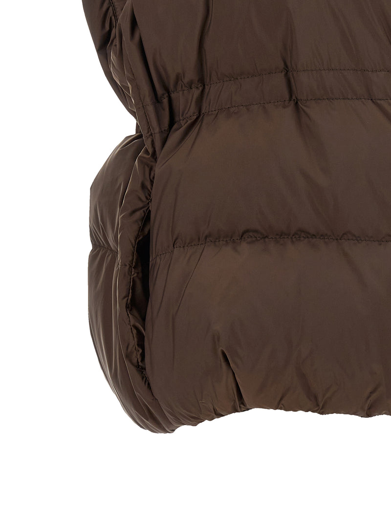 Brunello Cucinelli Brown Polyester Sleeveless Jacket
