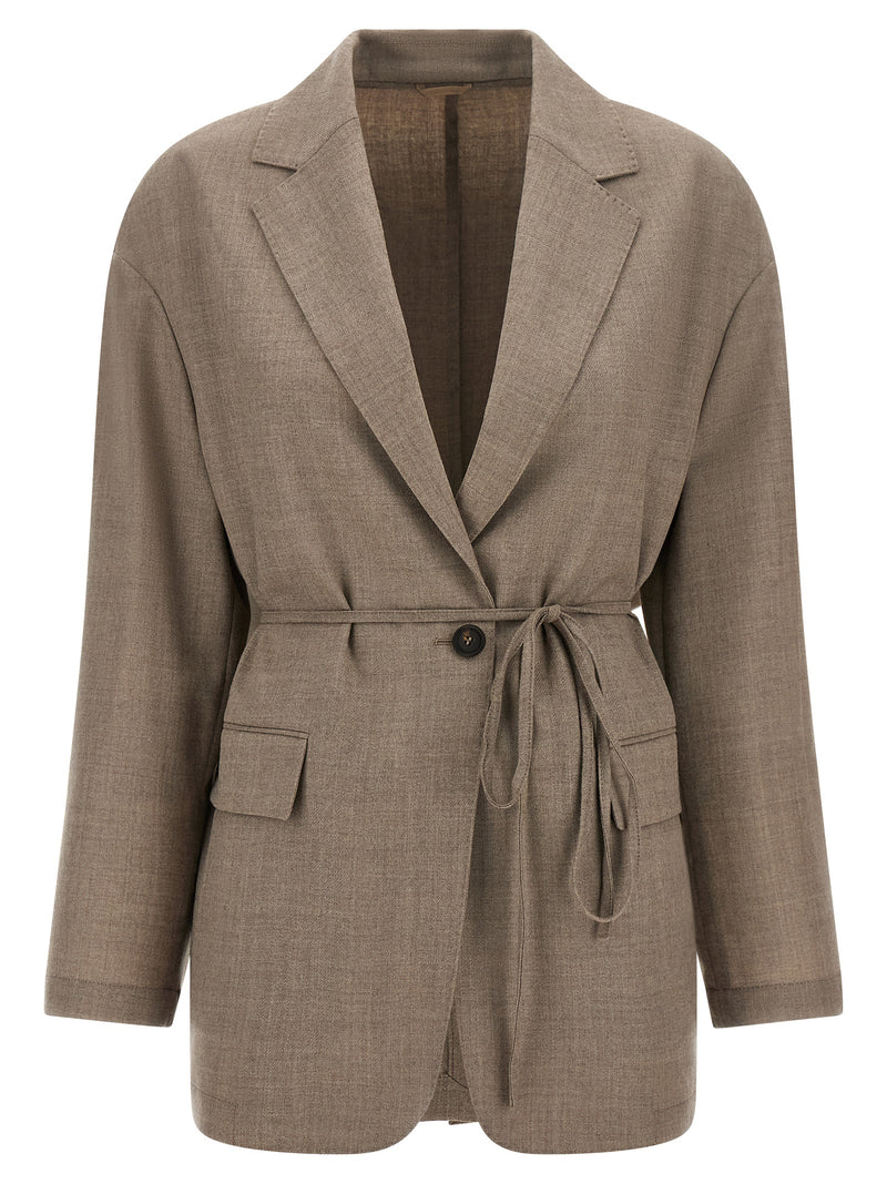 Brunello Cucinelli Beige Virgin Wool Blazer