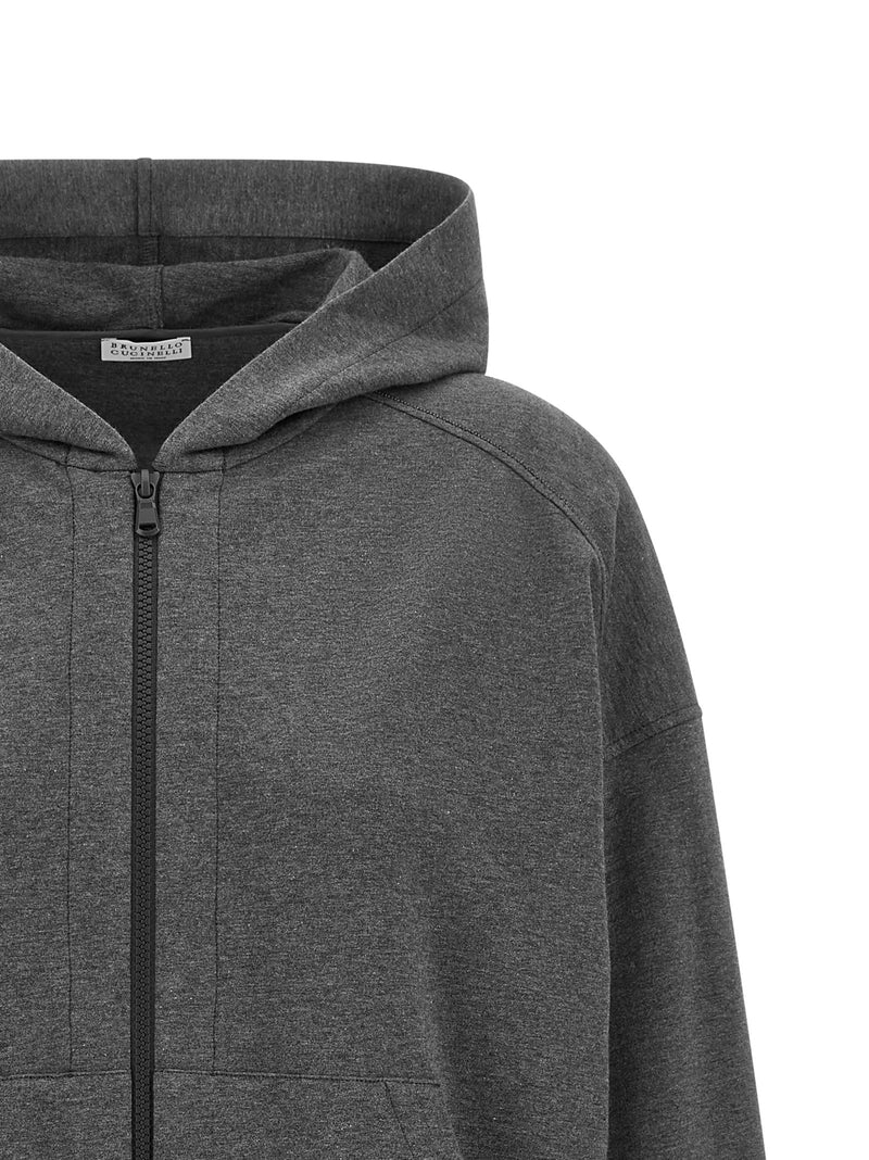 Brunello Cucinelli Gray Cotton Sweatshirt