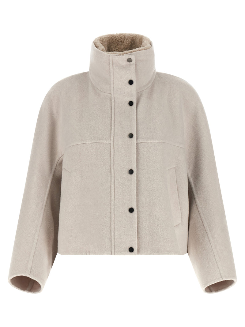Brunello Cucinelli Gray Virgin Wool Coat