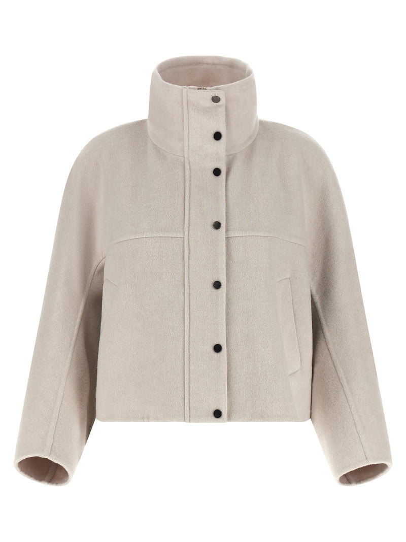 Brunello Cucinelli Gray Virgin Wool Coat