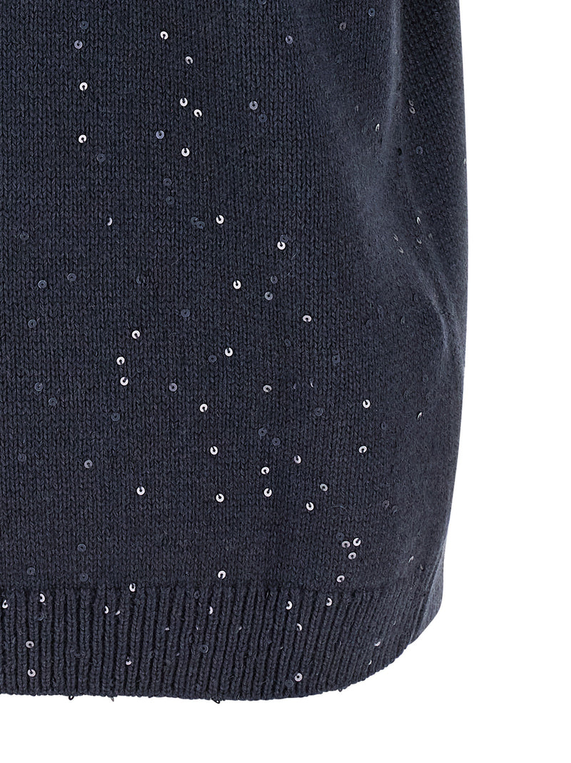 Brunello Cucinelli Blue Cashmere Cardigan