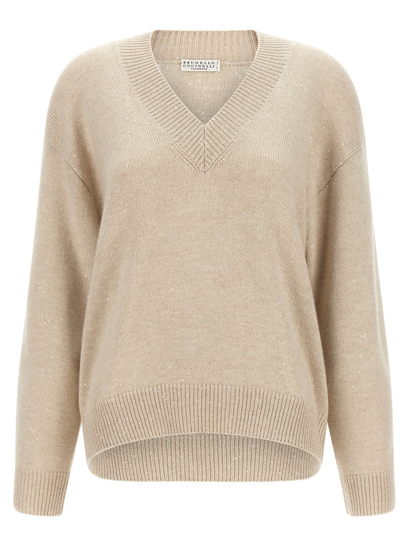 Brunello Cucinelli Beige Cashmere Cardigan