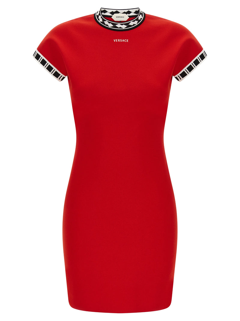 Versace Multicolor Cotton Short Dress