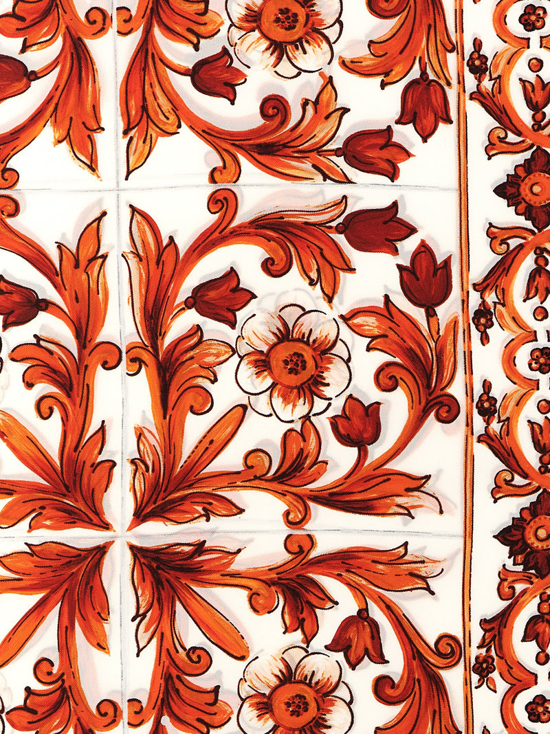 Dolce & Gabbana Orange Silk Foulard