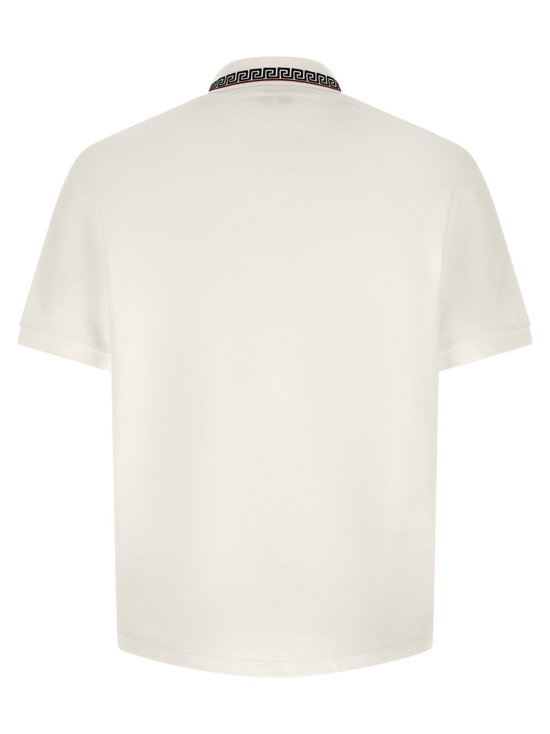 Versace White Cotton Polo Shirt