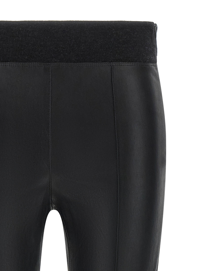 Brunello Cucinelli Black Lamb Leather Leggings