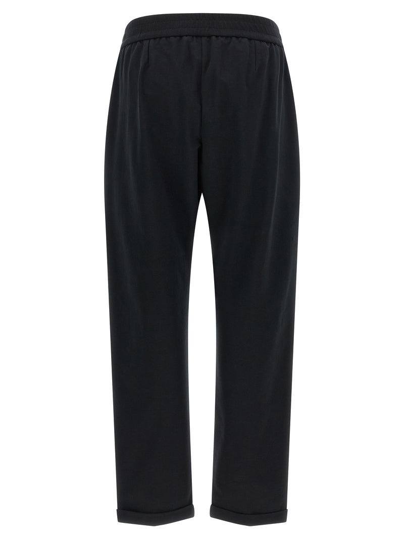 Brunello Cucinelli Black Cotton Joggers (Workout Pants)