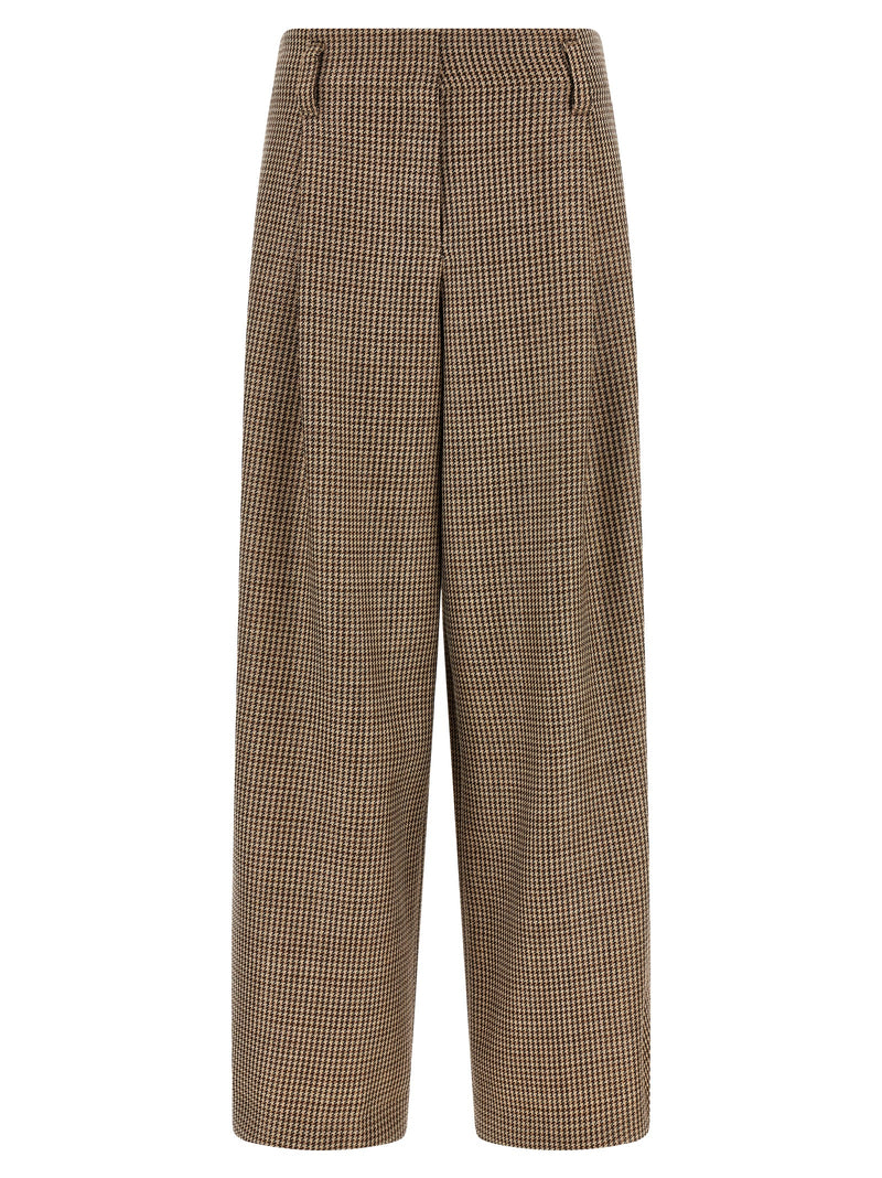 Brunello Cucinelli Brown Virgin Wool Flared Pants