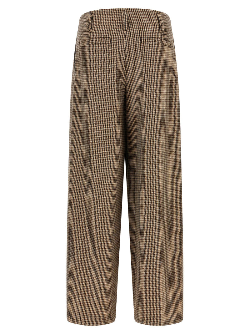 Brunello Cucinelli Brown Virgin Wool Flared Pants