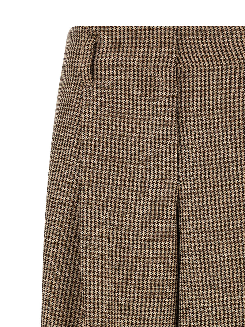 Brunello Cucinelli Brown Virgin Wool Flared Pants