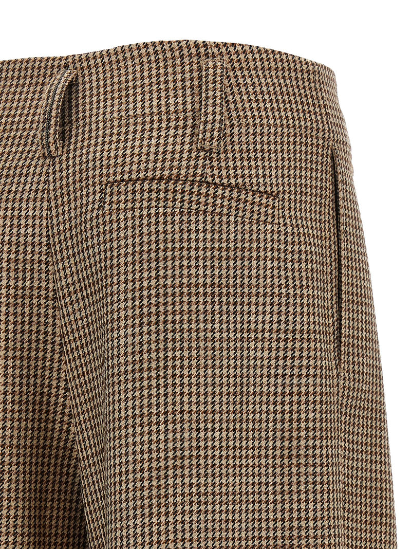 Brunello Cucinelli Brown Virgin Wool Flared Pants