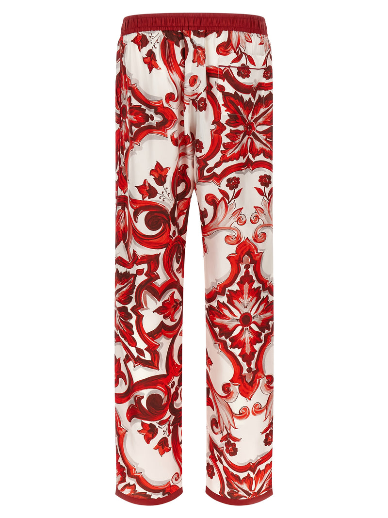 Dolce & Gabbana Multicolor Silk Casual Pants