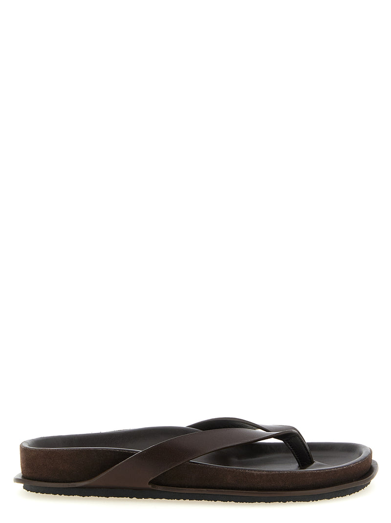Jacquemus Brown Cowhide Slides