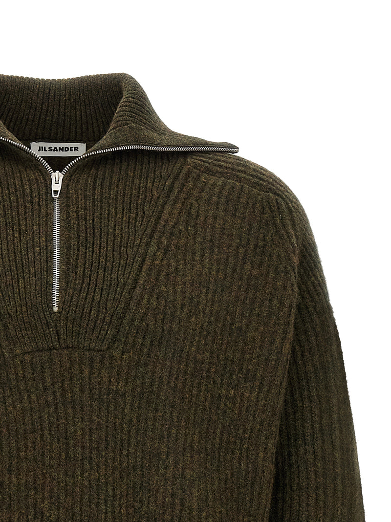 Jil Sander Bicolor Wool Cardigan