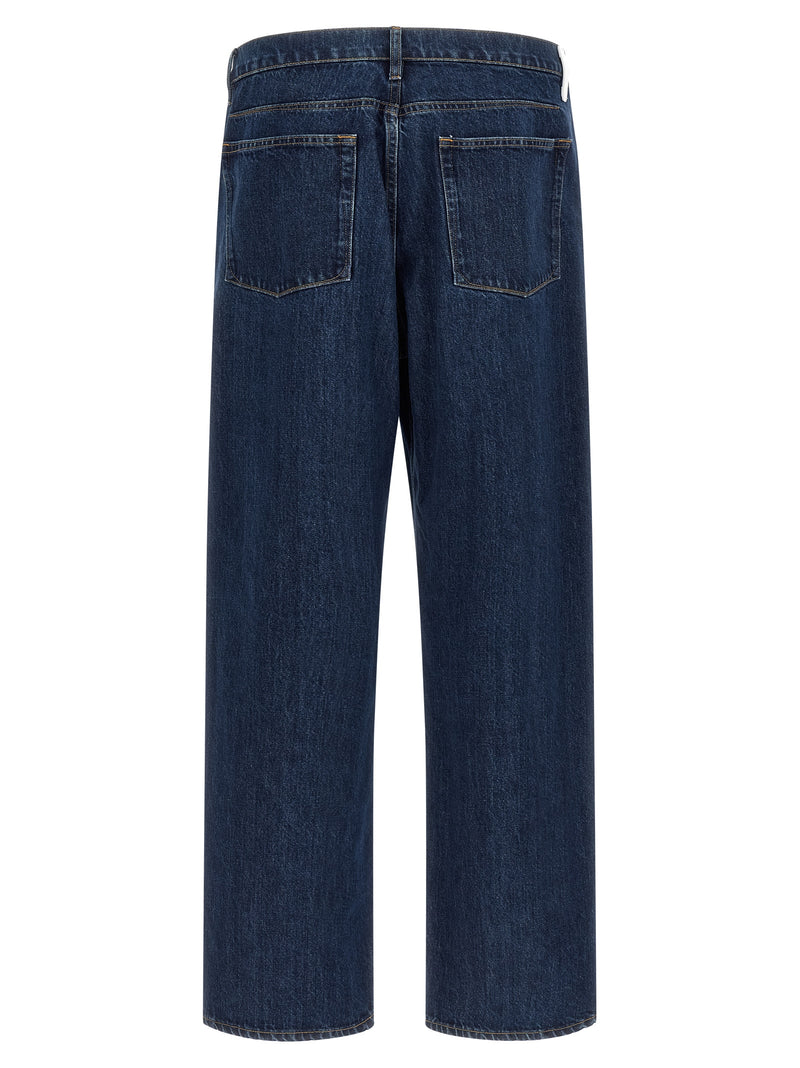 Jil Sander Blue Cotton Straight-Leg Jeans