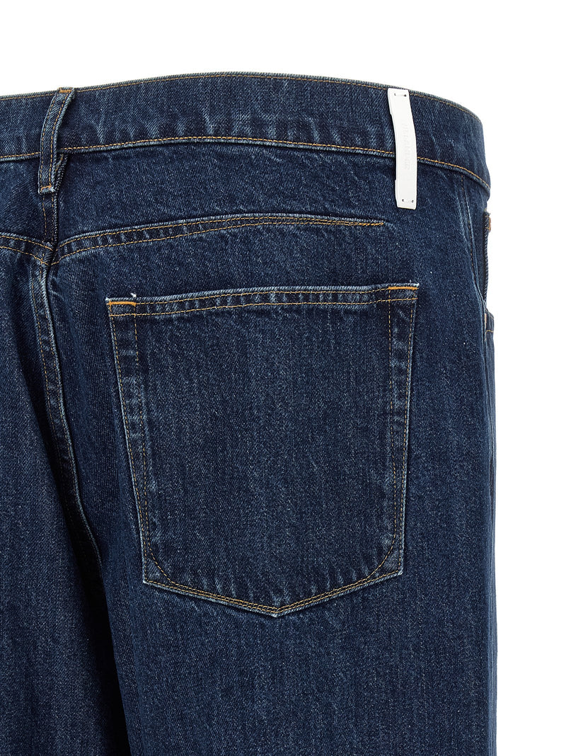 Jil Sander Blue Cotton Straight-Leg Jeans