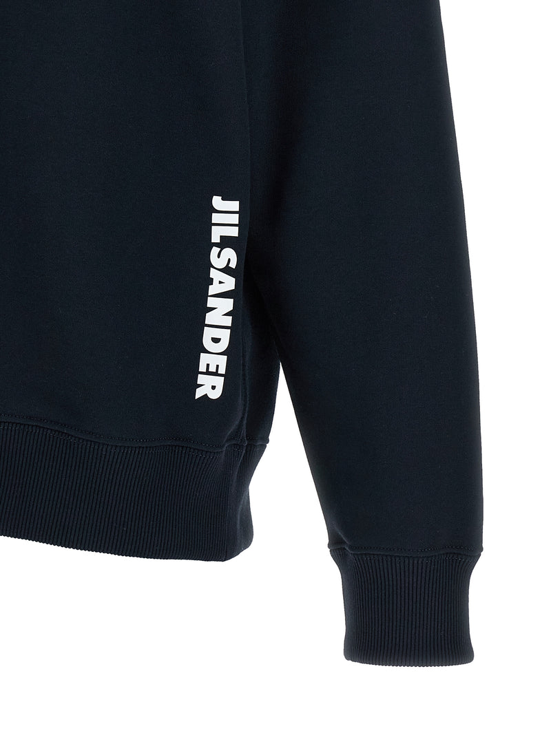 Jil Sander Blue Cotton Sweatshirt