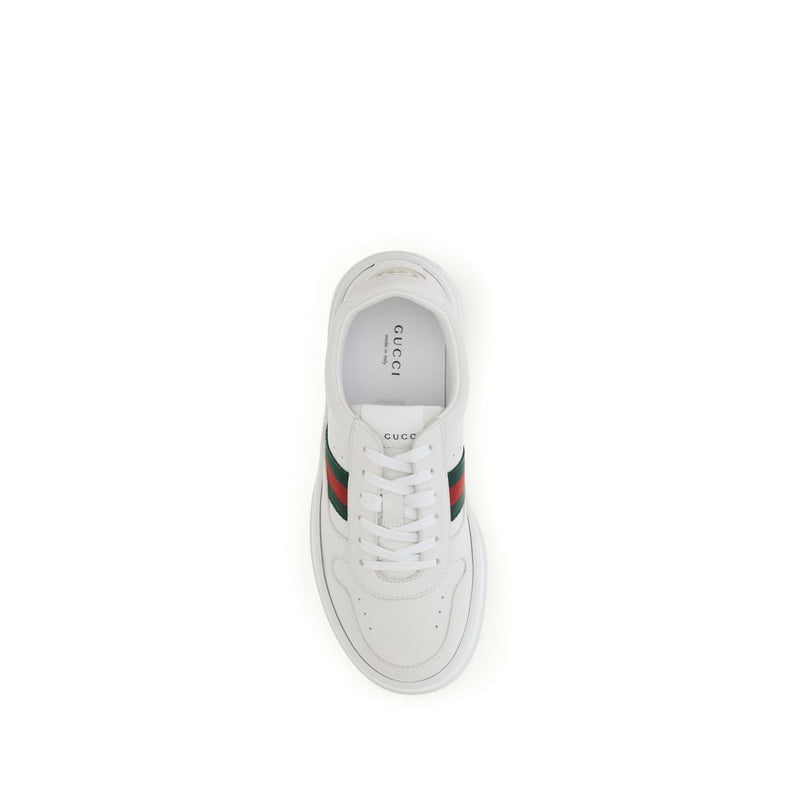 Gucci White Calf Leather Bos Taurus Chunky Sneakers