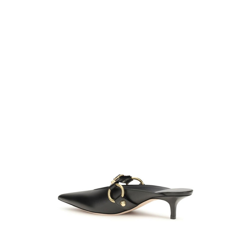 Balenciaga Black Calf Leather Bos Taurus Mules