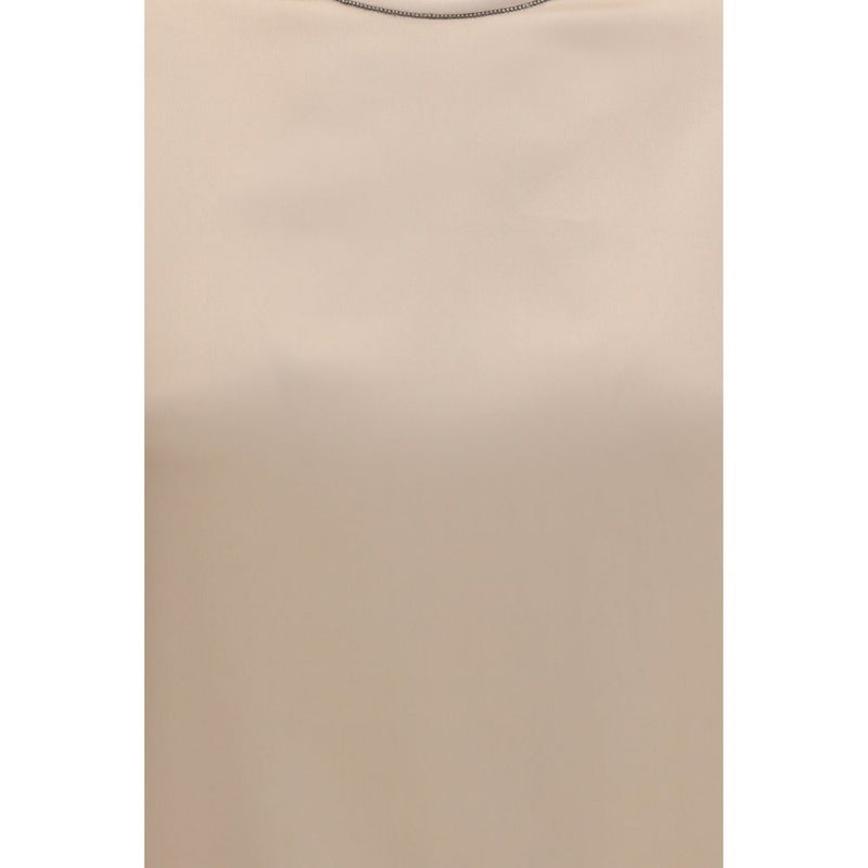 Brunello Cucinelli Beige Elastane Blouse