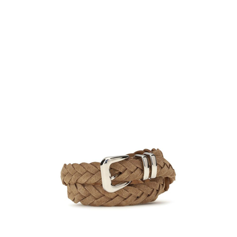 Brunello Cucinelli Beige Calf Leather Bos Taurus Regular Belt