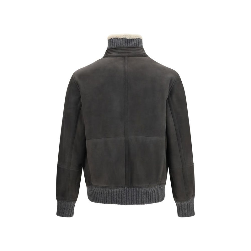 Brunello Cucinelli Gray Wool Oves Aries Full-Length Jacket