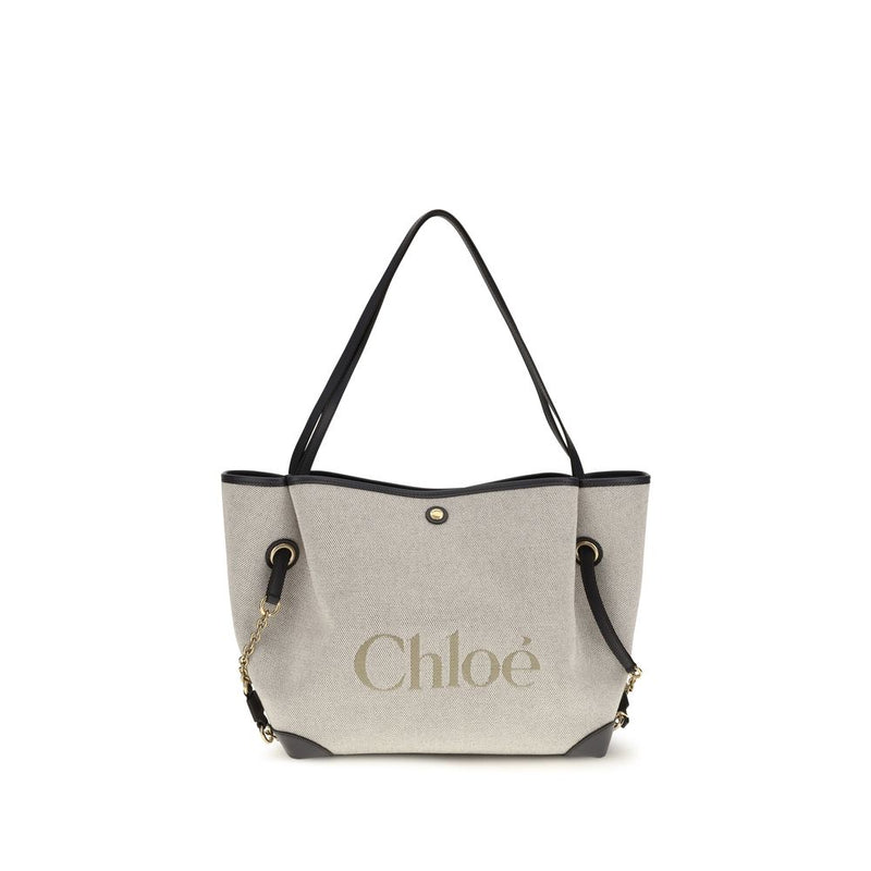 Chloé Gray Cotton Shoulder Bag