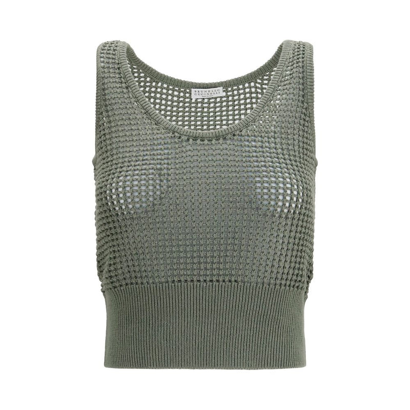 Brunello Cucinelli Bicolor Cotton Tank Tops