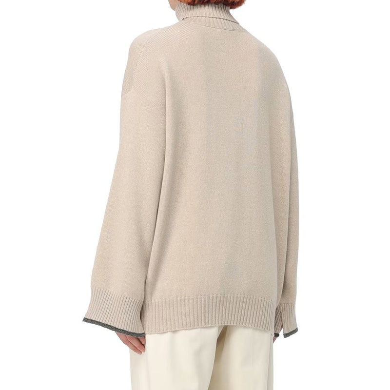 Brunello Cucinelli Beige Cashmere Turtleneck