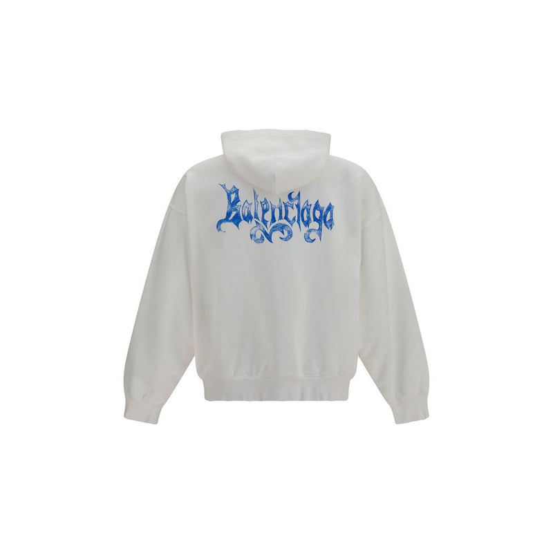 Balenciaga White Cotton Sweatshirt