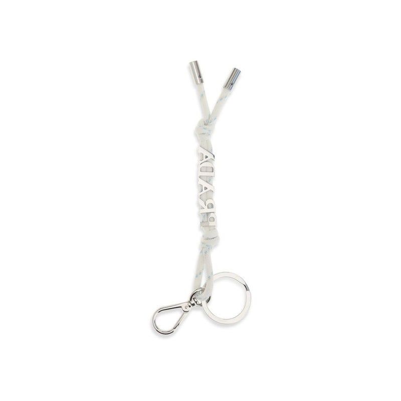 Prada White Recycled Polyamide Keychain