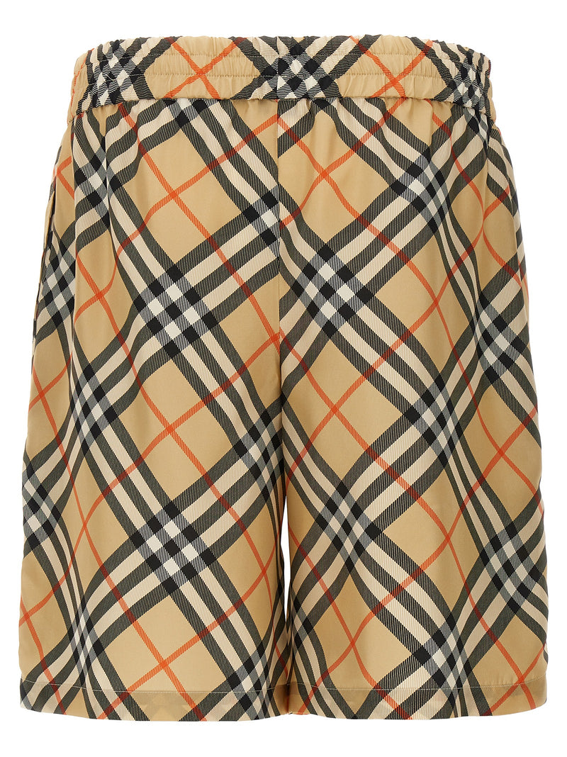 Burberry Beige Satin Bermuda Shorts