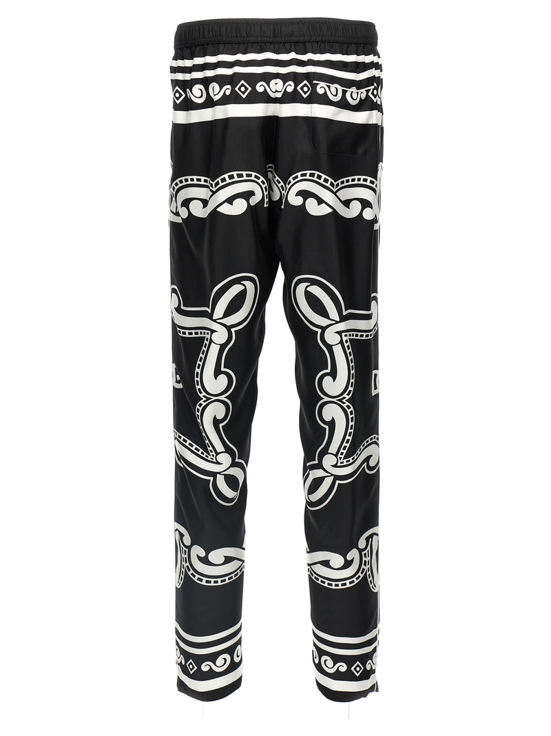 Dolce & Gabbana Bicolor Silk Casual Pants